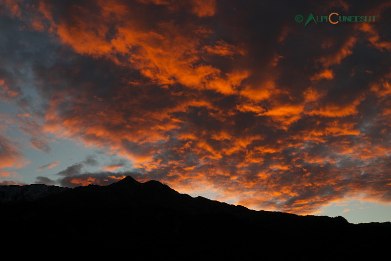 Valle Pesio: tramonto sulla Bisalta (2015)