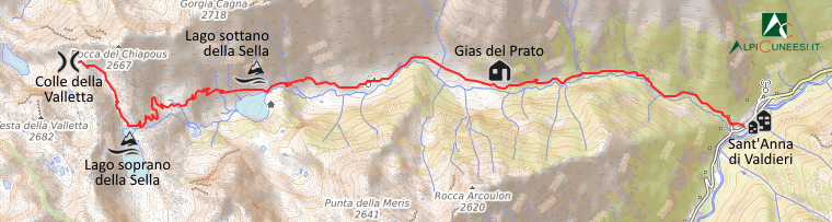 Carta schematica - Itinerario 11.55