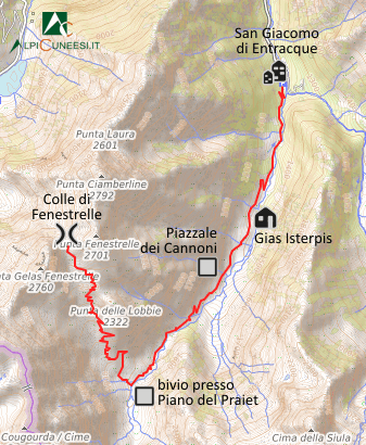 Carta schematica - Itinerario 11.59