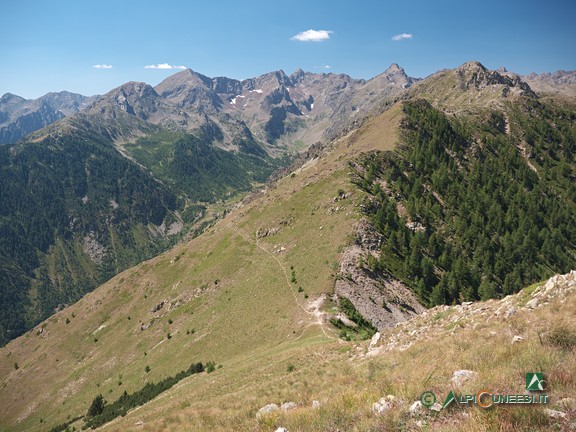 9 - La Colletta Bernarda, in basso, dal Monte Vaccia (2024)