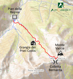 Carta schematica - Itinerario 12.57