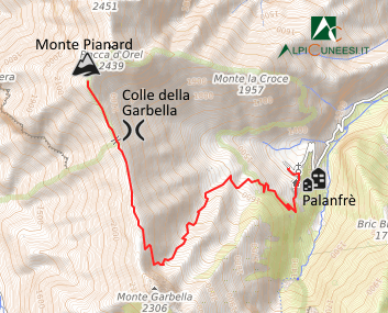 Carta schematica - Itinerario 10.08